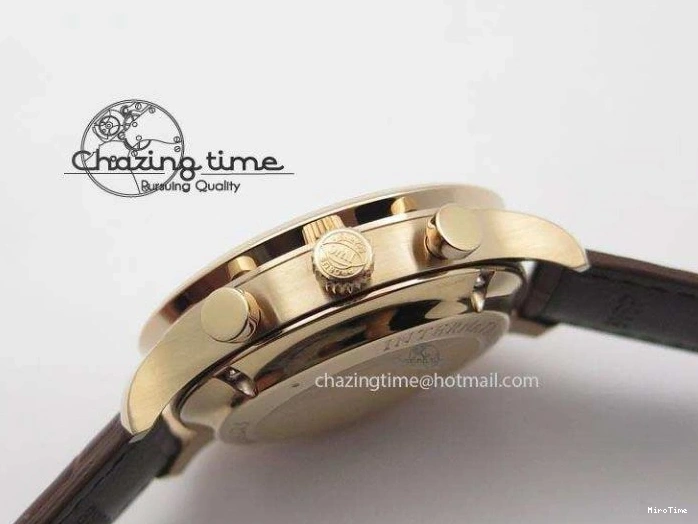 MIROTIME 0115 Portuguese IW371415 ZF 1:1 Best Edition RG Black dial On Brown Leather Strap A Modern 7286